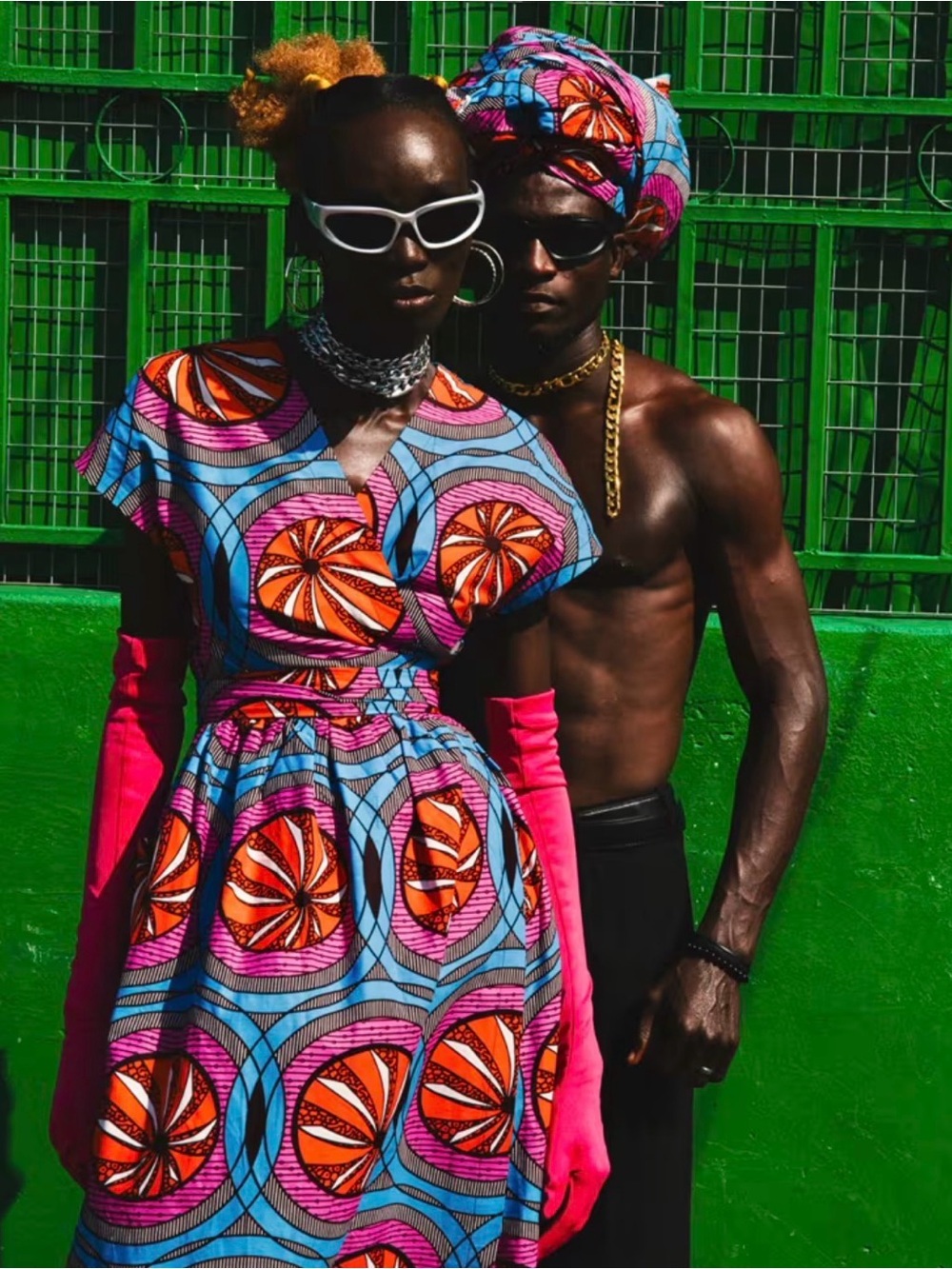 YEVU Made in Ghana Vibrant African Print Jumpsuit Royals 2023 Collection M